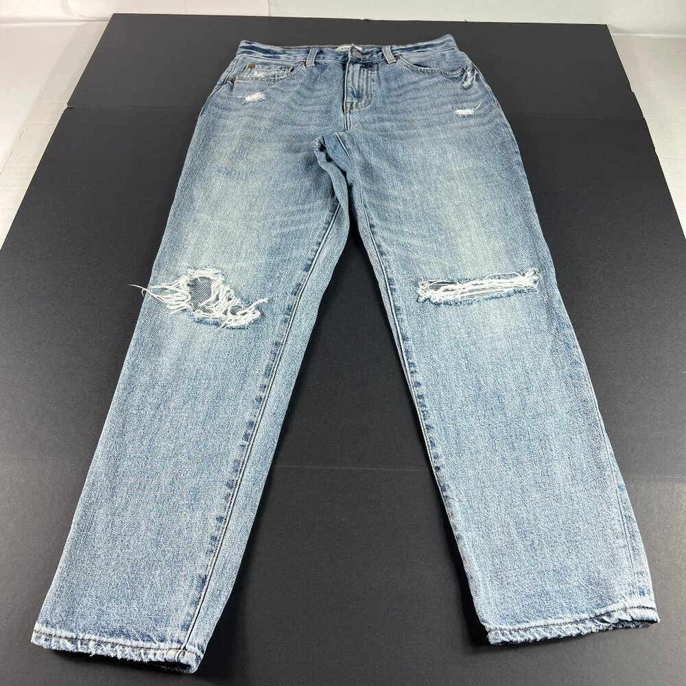 Pistola Jeans Women's 30x28* Presley High Rise Boyfriend Crop Blue Denim Tag 28